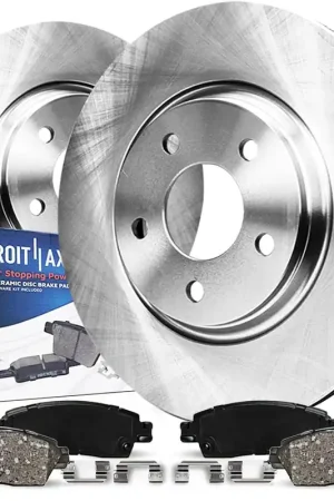4pc Front Disc Rotors and Ceramic Brake Pads Kit New Release